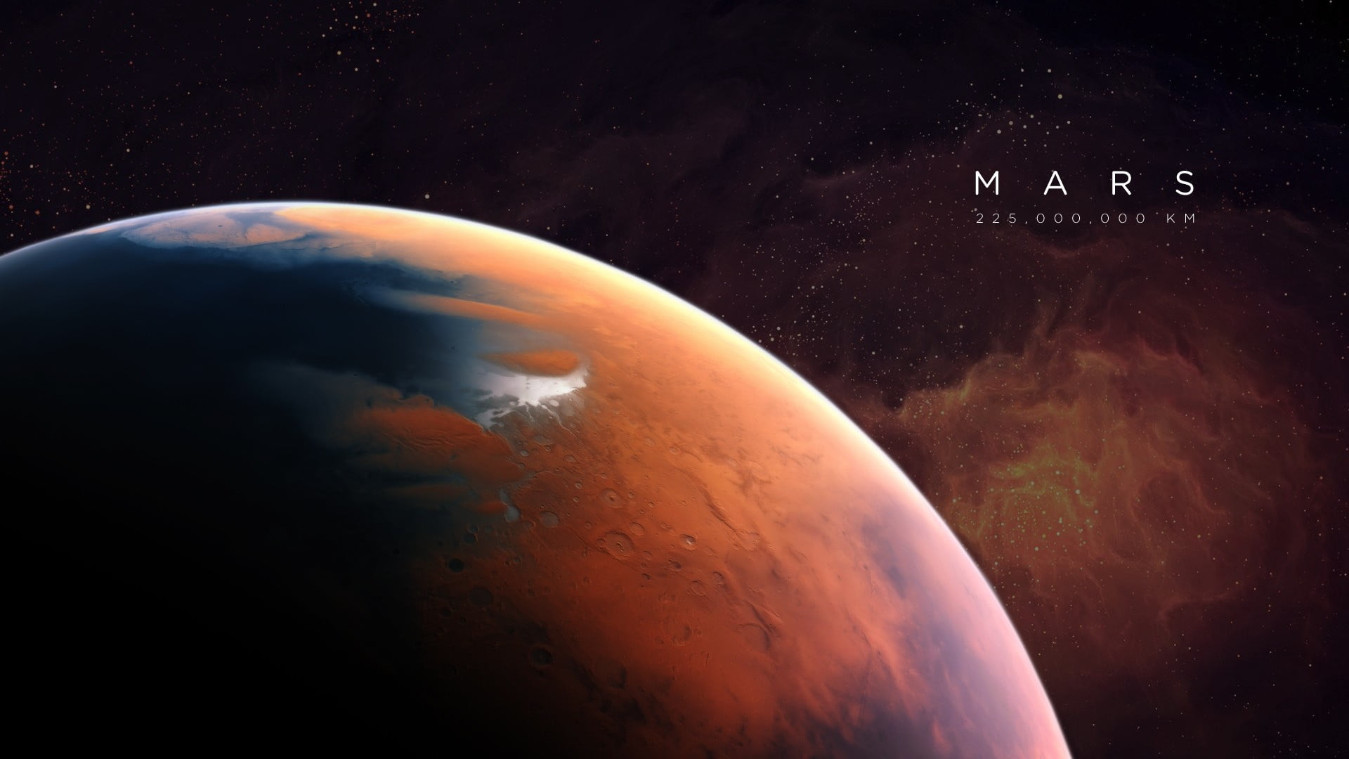 Beautiful colorful planet in space